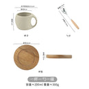 Axyaa Ceramic Espresso Cup Saucer Set Modern Art Tea Mug Couple Gift