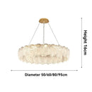 Axyaa Modern Shell Glass Chandelier LED Pendant Light for Stylish Home Decor