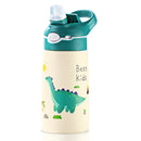 Axyaa Kids Cartoon Stainless Steel Thermal Water Bottle with Straw