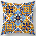 Colorful Geometric Flower Pillow Case by Axyaa: Simple Polyester Sofa Decorative Cover