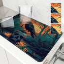 Axyaa Halloween Skeletons Kitchen Drying Mat