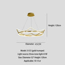 Axyaa Crown Chandelier LED Pendant Lamp for Living Room & Bedroom