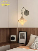 Axyaa Glass Star Wall Lamp LED E27 for Living Room Bedroom Aisle Balcony