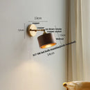 Axyaa LED Walnut Wood Wall Lamp Sconce, Modern Japanese Style, Pull Chain Switch