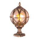 Axyaa Outdoor Globe Glass Column Lamp for Garden Pathway Lighting