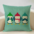 Axyaa Animal Linen Cushion Cover - Decorative Sofa Pillow - Home Decor - 45x45CM