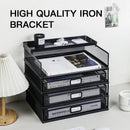 Axyaa Desk Organizer with Drawer and Screen Tray, Multi-functional File Rack
