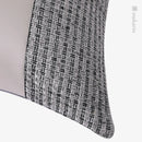 Axyaa Light Luxury Orange Gray Leather Stitching Square Pillow