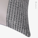Axyaa Orange Gray Leather Stitching Jacquard Sofa Pillow Square Pillow