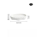 Axyaa Rock Texture Fish Oval Plate Set Molecular Cuisine Tableware