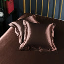 Axyaa Silk Satin Pillowcase Square Throw Pillow Cover 50x50cm
