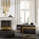 Axyaa Classic Crystal Brass Black Chandelier for Living Dining Room