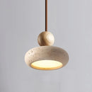 Axyaa Yellow Travertine Wood LED Pendant Light | Japan Style Hanglamp