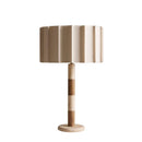 Axyaa Solid Wood Ceramic Table Lamp | Elegant Bedside Nightstand Light