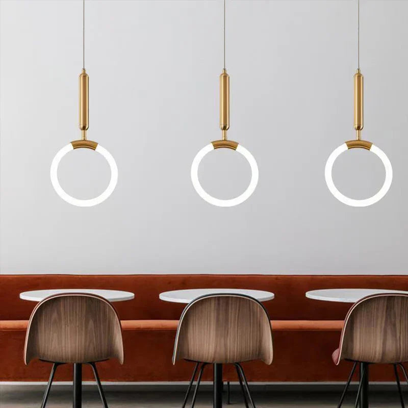 Axya Gold U Shape LED Pendant Lights for Restaurant, Bar, Cafe