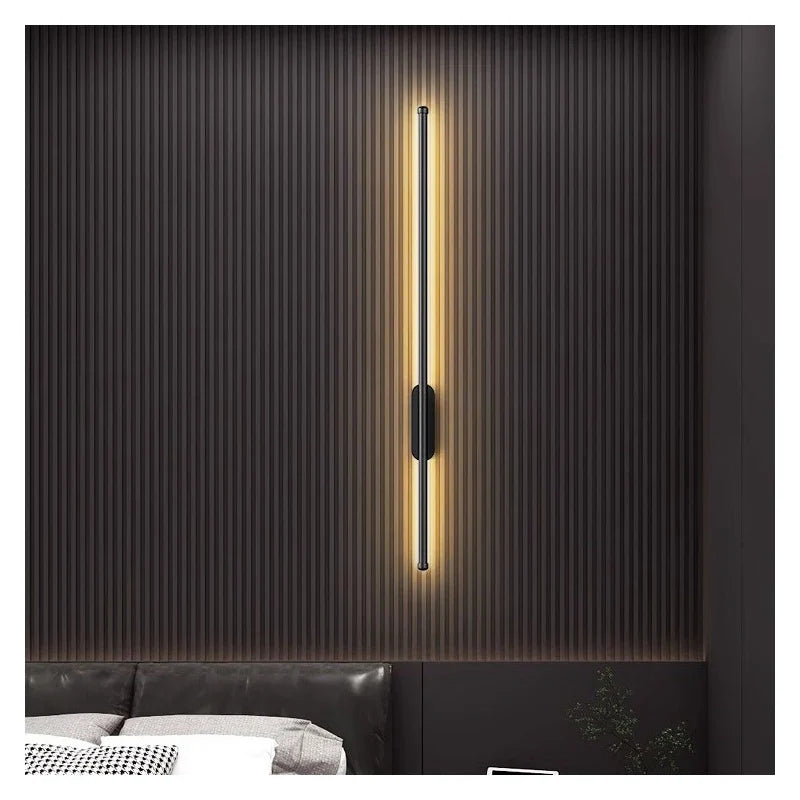 Axyaa Black Gold LED Wall Lamp Modern Strip Ceiling Light for Home Lighting