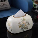 Axyaa Elegant Ceramic Tissue Box Drawer Set - American and European High-End Home Decor
