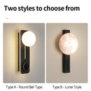 Axyaa LED Wall Lamp Touch Dimming 3-Color Bedroom Sconce