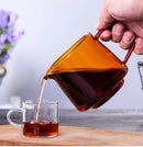 Axyaa Glass Tea Mug with Spout, Heat-Resistant, Solid Color Home Tableware