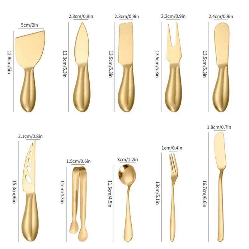 Axyaa 14-Piece Stainless Steel Kitchen Utensils Set and Tableware