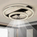 Axyaa Ceiling Fan with LED Light & Remote Control, Modern Foldable Bedroom & Living Room Lighting