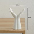 Axyaa Ceramic Hand Vase for Home Decor & Flower Arrangement