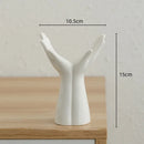 Axyaa Ceramic Hand Vase for Home Decor & Flower Arrangement