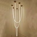Axyaa Nordic LED Long Line Chandelier Pendant Light for Dining Room and Cafe