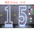 Axyaa Neon Double Digit Acrylic Digital Light for Birthday Party