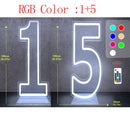 Axyaa Neon Double Digit Acrylic Digital Light for Birthday Party