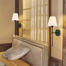 Axya Modern LED Wall Sconce with Cloth Lampshade for Bathroom Bedroom Corridor Stairs