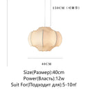 Axyaa Nordic Silk Pendant Light - Handmade Chandelier for Home Décor