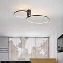 Axya Nordic Ceiling Light: Circular LED Bedroom Fixture, 360° Rotation