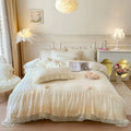 Axyaa 2025 French High-End Washed Cotton Bed Cover Four-Piece Set