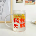Axyaa Glass Cups with Lid & Straw - Cute Big Drinkware for Coffee, Water, Tea, Juice