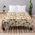 Axyaa Dachshund Dog Fleece Blanket - Lightweight Wiener Dog Throw Blanket