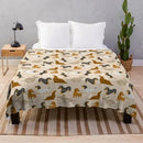 Axyaa Dachshund Dog Fleece Blanket - Lightweight Wiener Dog Throw Blanket