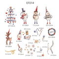 Axyaa Christmas Window Clings, Snowman & Candy House Static Stickers Decoration
