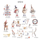 Axyaa Christmas Window Clings, Snowman & Candy House Static Stickers Decoration