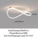 Axyaa Modern LED Ceiling Light - White/Black Bedroom & Dining Room Pendant Fixture
