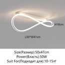 Axyaa LED Ceiling Light: Modern White/Black Bedroom Dining Room Pendant Fixture
