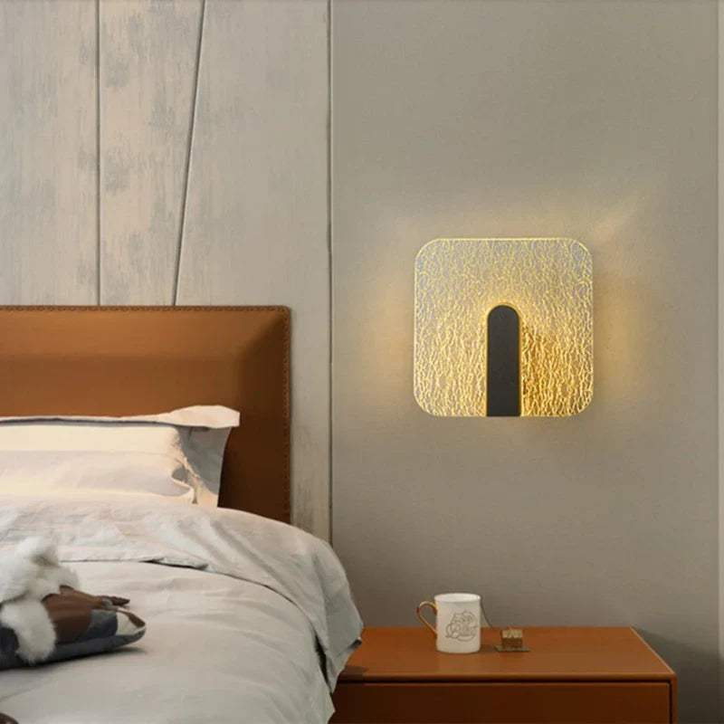 Axya Luxury LED Wall Sconce Light with Creative Crack Design and Acrylic Lampshade