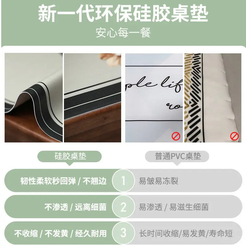 Axya Silicone Placemat: Luxury, Waterproof, Heat Insulation, Special Shape, Hotel/Home Table Mat.