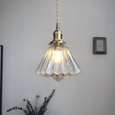 Axyaa Diamond Amber Glass LED Pendant Lights - Nordic Modern Hanging Lamp