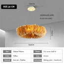 Axyaa Modern Donut Pendant Light: Stylish White Feather Lamp for Romantic Master Bedrooms