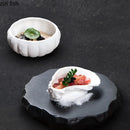 Axyaa Ceramic Seasoning Plate Set of 1 - Solid Color Cutlery Dinner Plates