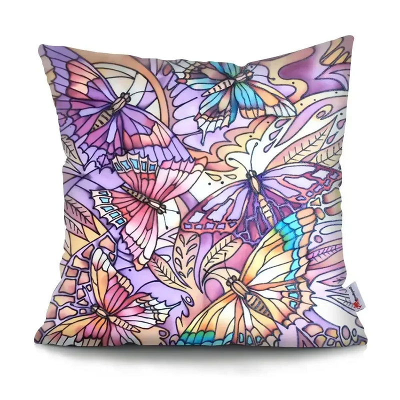 Axyaa Tropical Plant Parrot Decorative Pillow Cover - Flowers Sofa Cushion Case