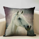 Axyaa Tropical Style Running Horses Pillowcase Home Decor Square Linen Animal Pillow Case