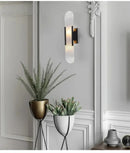 Axyaa Marble Wall Light: Minimalist Stone Lamp for Home Decor