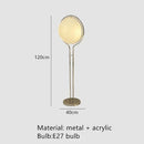 Axyaa Modern LED Floor Lamp Chrome Metal White Acrylic Ball Lights